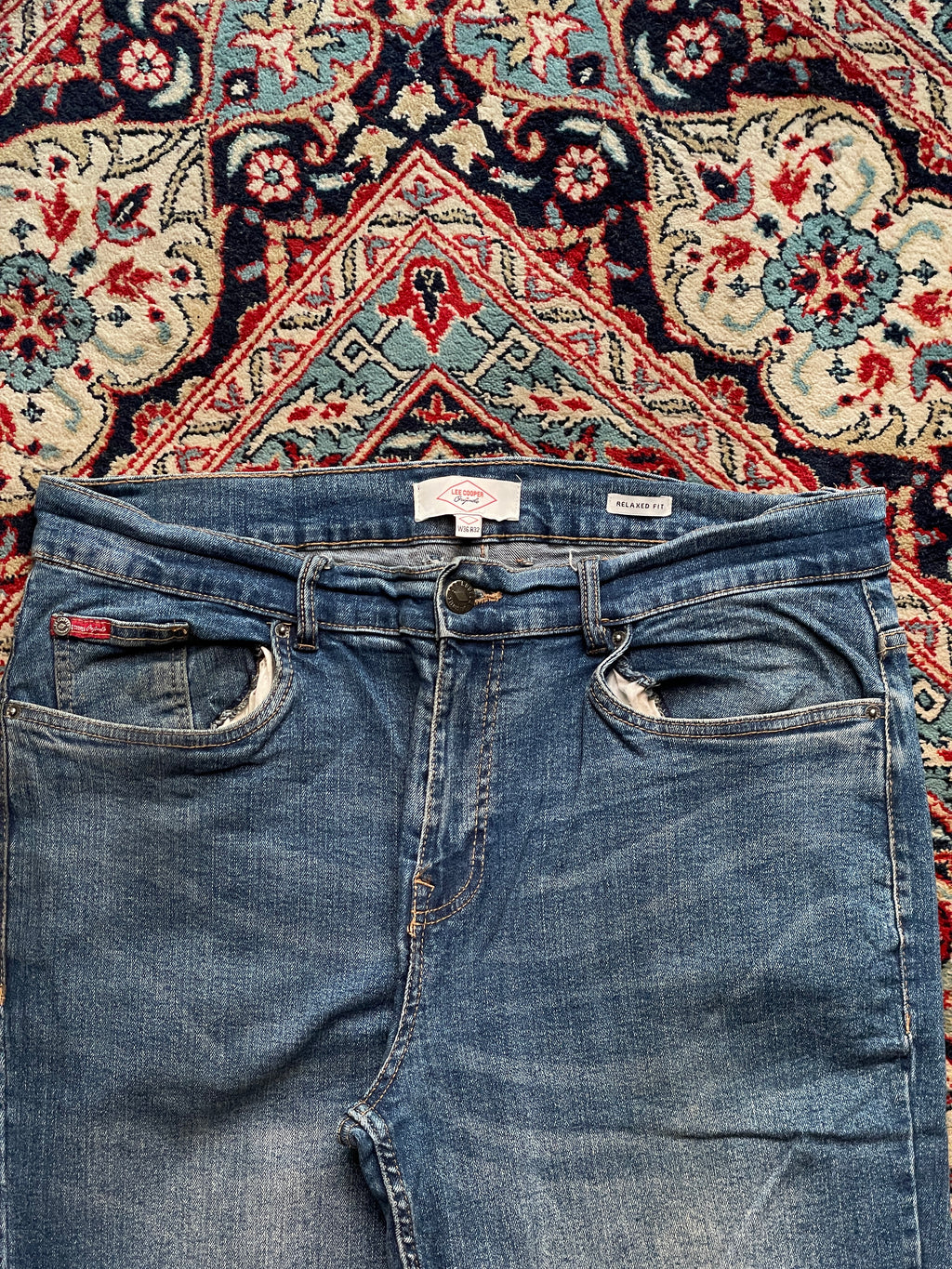 LEE COOPER ORIGINALS RELAXED FIT BLUE JEANS - 34
