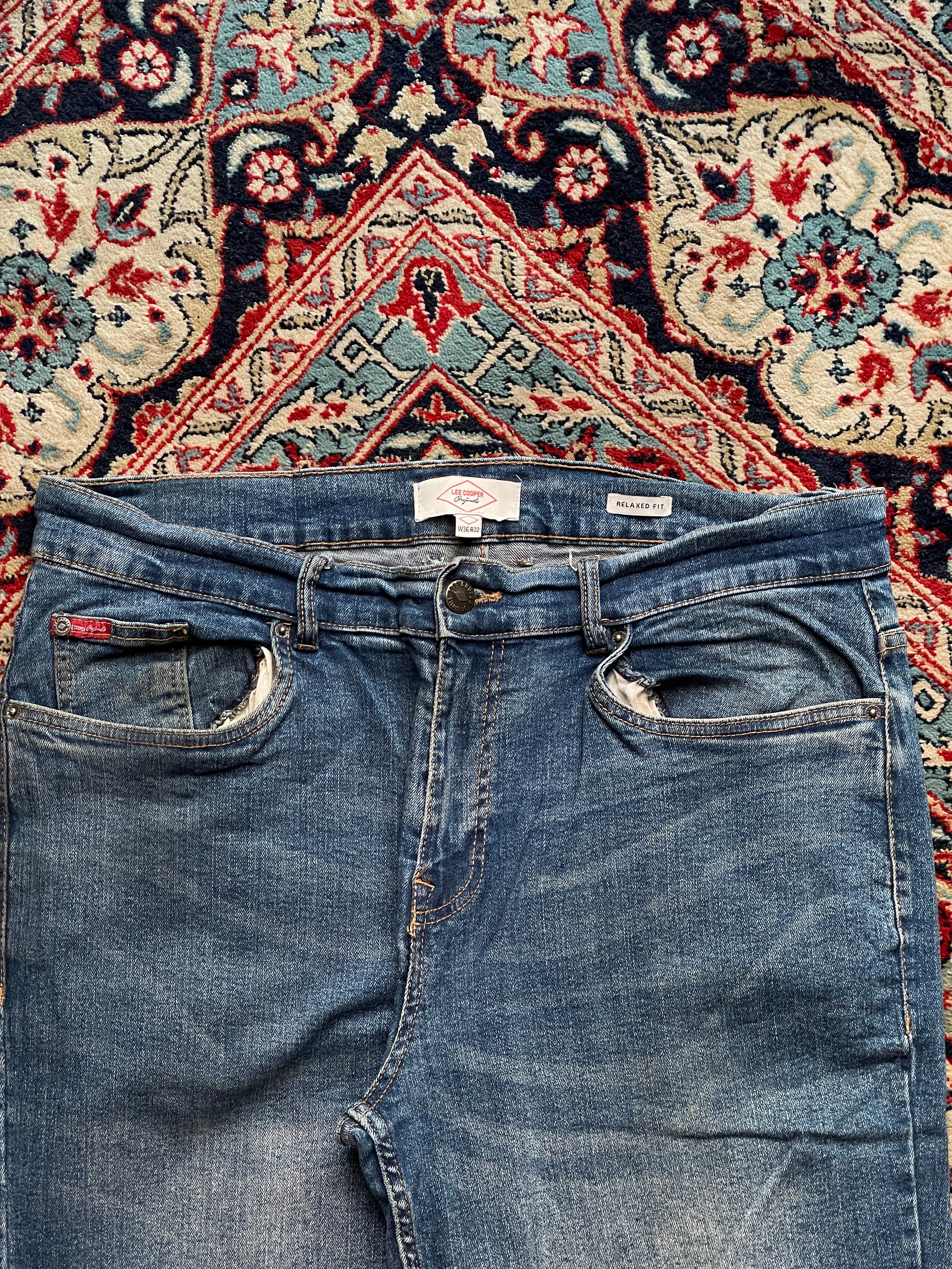 LEE COOPER ORIGINALS RELAXED FIT BLUE JEANS - 34