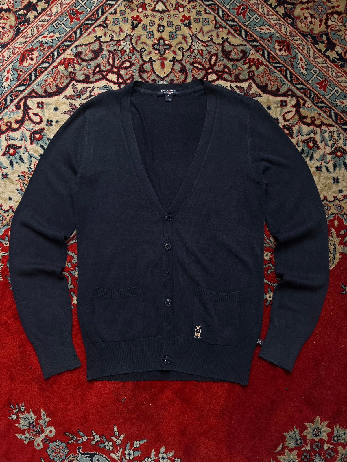 Vintage Ralph Athletic Jeans Co. Cotton Navy Blue Cardigan - M