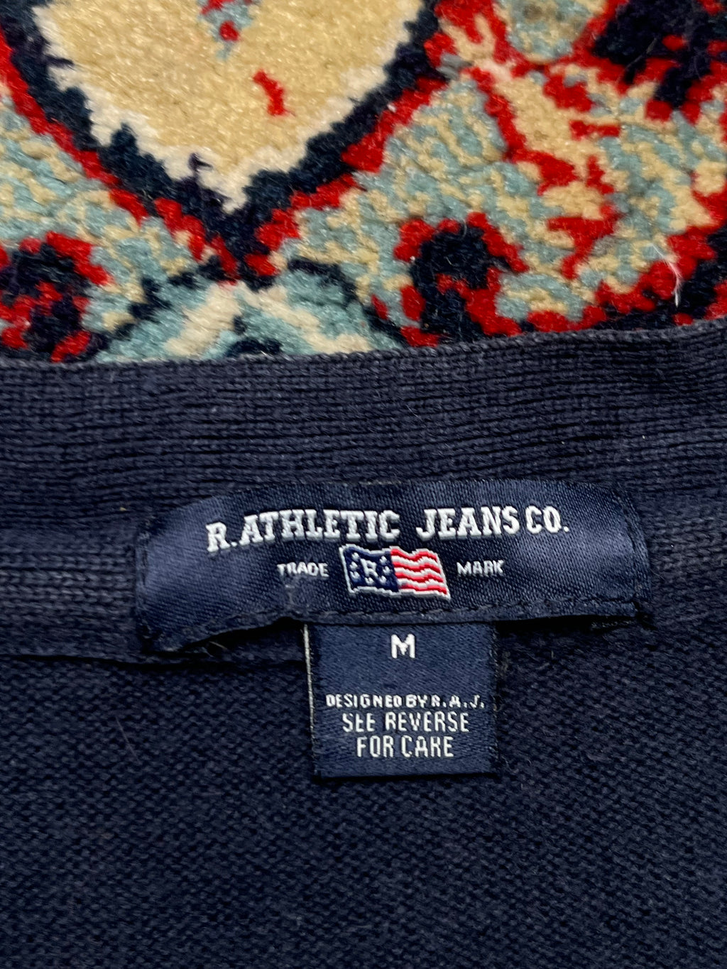 Vintage Ralph Athletic Jeans Co. Cotton Navy Blue Cardigan - M