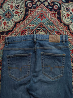 NEXT DENIM GOODS CO WASHED BLUE STRAIGHT FIT DENIM JEANS - 32