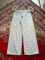 VANILIA VINTAGE LIGHT WASH HIGH WAISTED SUPER BAGGY JEANS - 30