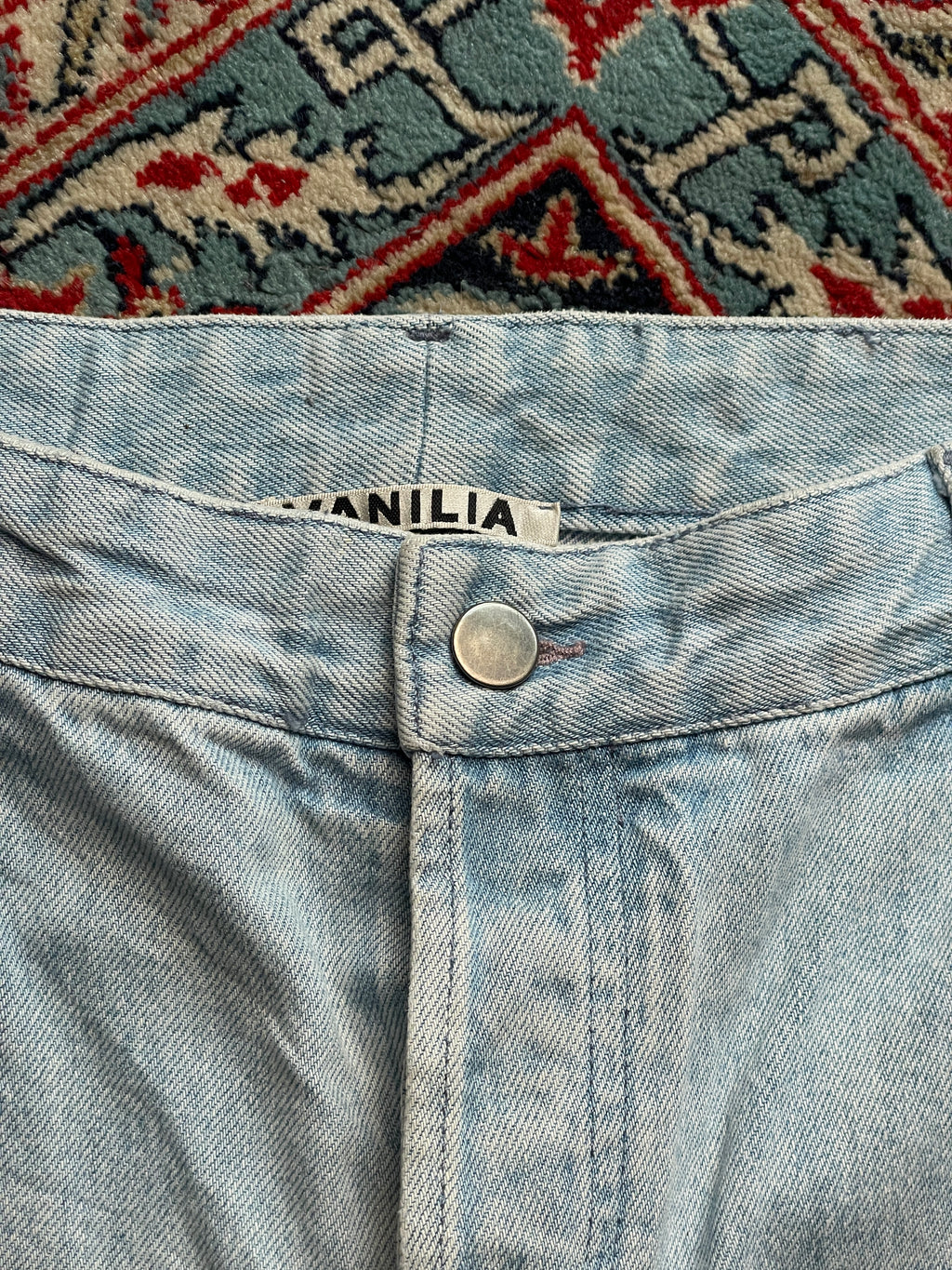 VANILIA VINTAGE LIGHT WASH HIGH WAISTED SUPER BAGGY JEANS - 30