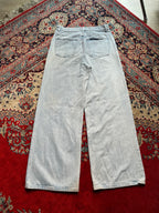 VANILIA VINTAGE LIGHT WASH HIGH WAISTED SUPER BAGGY JEANS - 30