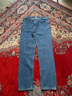 BASE ADELIE VOYAGE A L'EXTREME WASHED BLUE STRAIGHT DENIM JEANS - 34