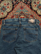 BASE ADELIE VOYAGE A L'EXTREME WASHED BLUE STRAIGHT DENIM JEANS - 34