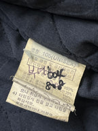 Vintage Edwin Faux Fur Sherpa Collar Distressed Denim Trucker Jacket - L