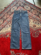 Weekday Rowe Blue Wash High Waisted Straight FIT Denim JEANS - 30