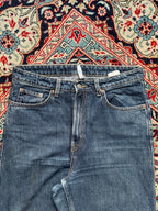 Weekday Rowe Blue Wash High Waisted Straight FIT Denim JEANS - 30
