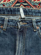 Weekday Rowe Blue Wash High Waisted Straight FIT Denim JEANS - 30