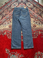 Weekday Rowe Blue Wash High Waisted Straight FIT Denim JEANS - 30
