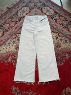Lager 157 Boulevard Light Wash High Waisted Raw Hem JEANS - 28