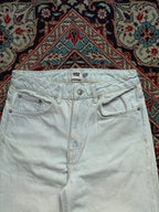 Lager 157 Boulevard Light Wash High Waisted Raw Hem JEANS - 28