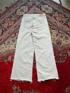 Lager 157 Boulevard Light Wash High Waisted Raw Hem JEANS - 28