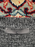 Giordano Charcoal Wool Blend Crewneck Knit Sweater - L