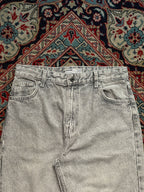 Bershka High Waist Acid Wash Light Grey JEANS - 30
