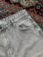 Bershka High Waist Acid Wash Light Grey JEANS - 30