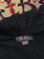 EXIST Women Pure Wool Black Ruffle Neck Embroidered Jacket - M
