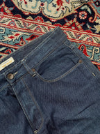 Aberdeen Vintage Low Rise Dark Indigo Raw Denim Straight-BOOTCUT FIT JEANS - 30