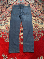Aberdeen Vintage Low Rise Dark Indigo Raw Denim Straight-BOOTCUT FIT JEANS - 30
