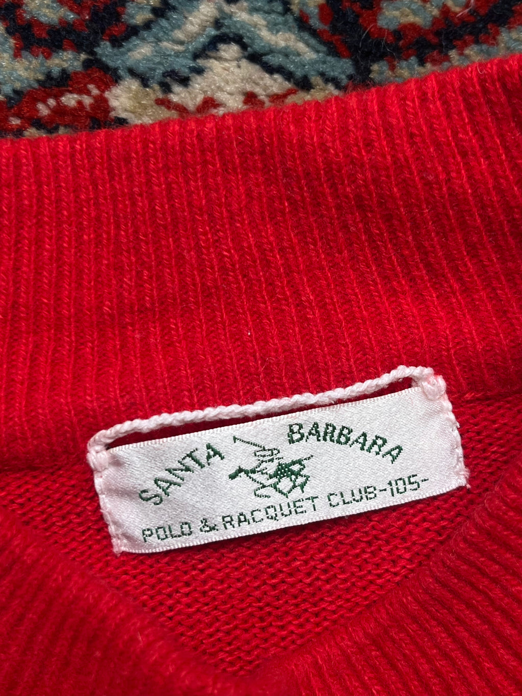 Vintage Santa Barbara Polo & Racquet Club Mock Neck Knit Sweater - M