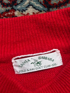 Vintage Santa Barbara Polo & Racquet Club Mock Neck Knit Sweater - M