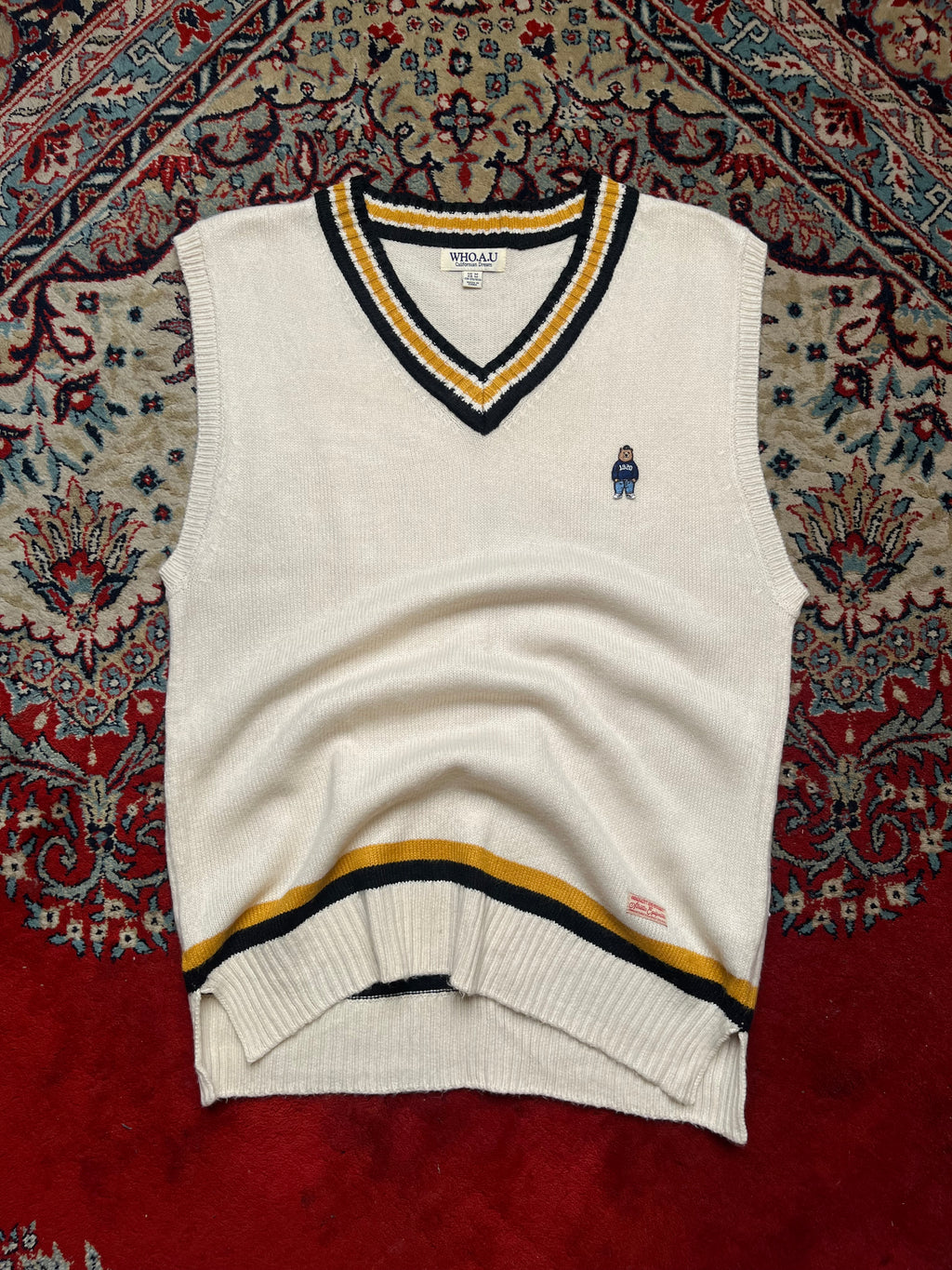 WHO.A.U Californian V-Neck KnitED SLEEVELESS Sweater - M
