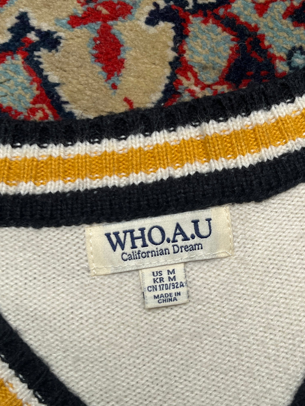 WHO.A.U Californian V-Neck KnitED SLEEVELESS Sweater - M