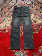 Vintage Gov Denim Cyber Grunge Aesthetic Black Distressed JEANS - 30