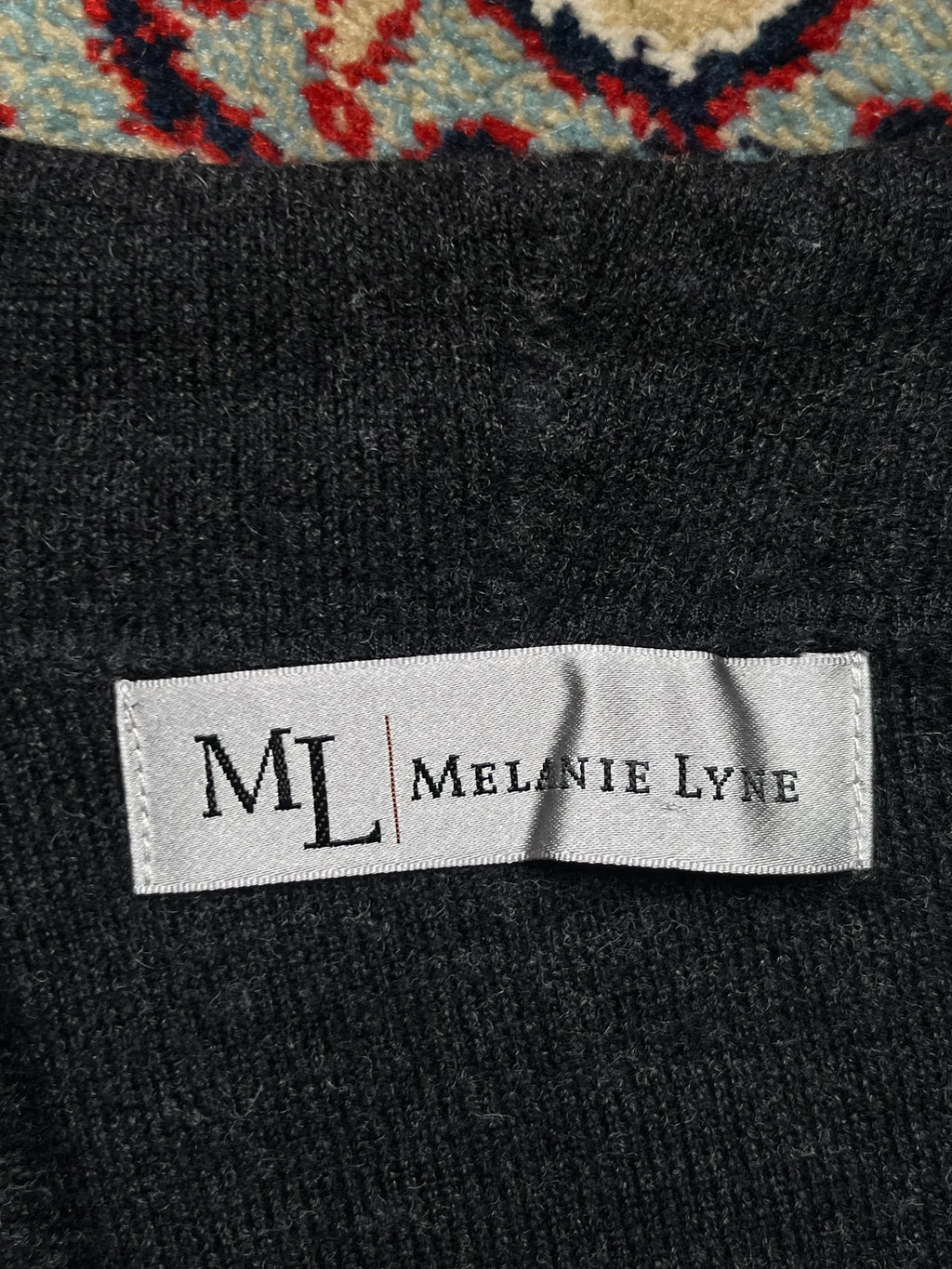 Melanie Lyne Women Merino Wool Charcoal Knit Cardigan - M