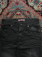 Vintage Gov Denim Cyber Grunge Aesthetic Black Distressed JEANS - 30