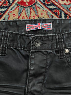 Vintage Gov Denim Cyber Grunge Aesthetic Black Distressed JEANS - 30