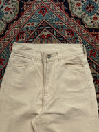 HOUSE OF DAGMAR OFF WHITE CREAM BAGGY FIT DENIM PANTS - 26