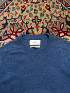M&S Marks & Spencer Blue Extra Fine Lambswool Crewneck Sweater - M