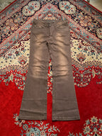 VINTAGE LOW RISE FADED BROWN FLARE BOOTCUT DENIM JEANS - 30