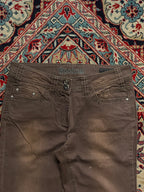 VINTAGE LOW RISE FADED BROWN FLARE BOOTCUT DENIM JEANS - 30