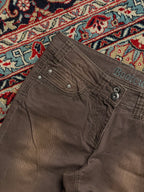 VINTAGE LOW RISE FADED BROWN FLARE BOOTCUT DENIM JEANS - 30