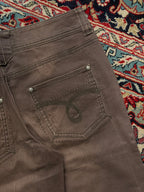 VINTAGE LOW RISE FADED BROWN FLARE BOOTCUT DENIM JEANS - 30