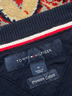 Tommy Hilfiger Navy Blue Premium Cotton Knit Crewneck Sweater - M