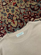 Vintage Crocodile Beige Fine Knit Embroidered Sweater - L