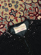 Vintage Margaret Finley Hong Kong Beaded Angora Wool Knit Cardigan - M