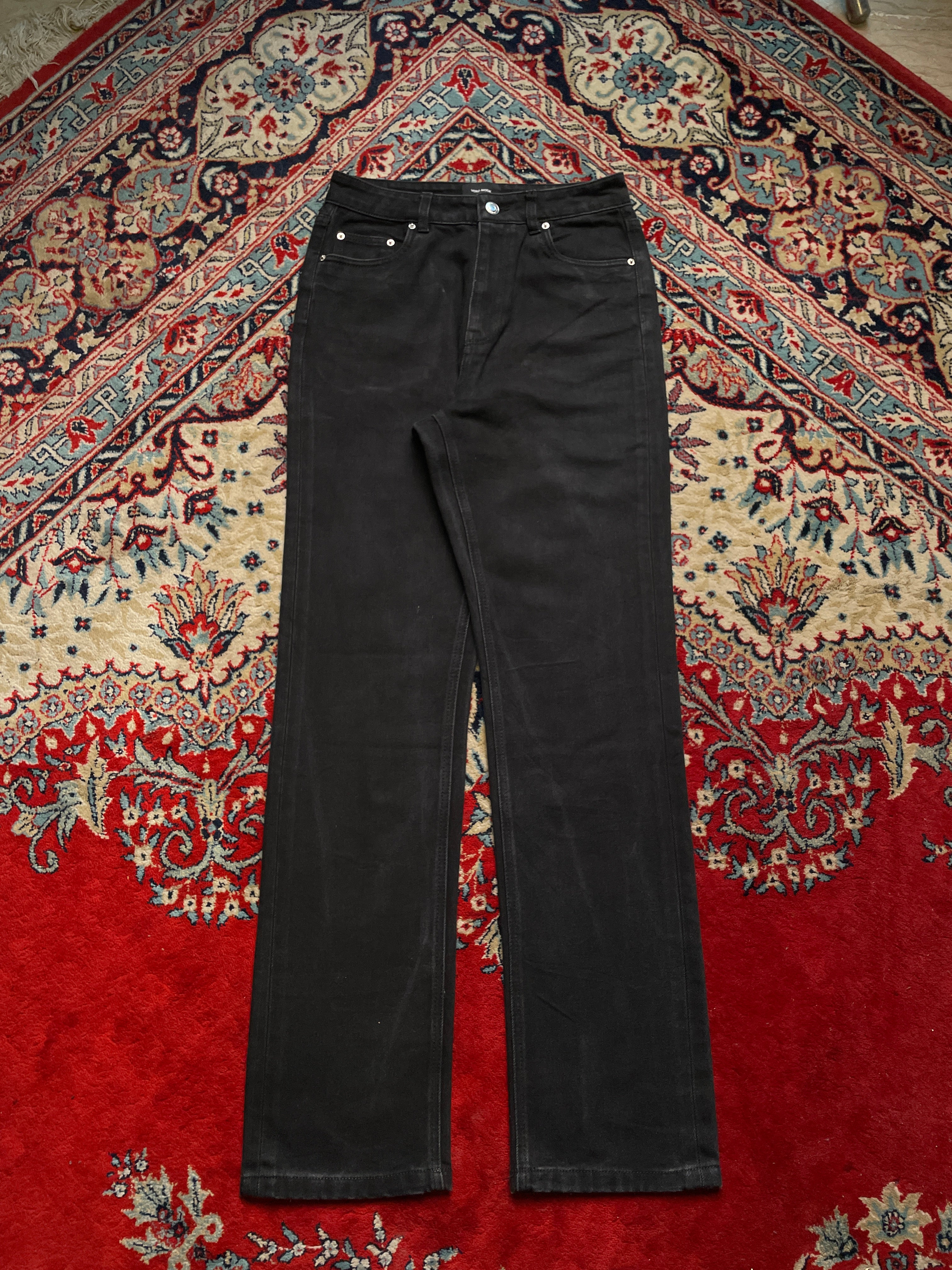 VERO MODA DENIM HIGH WAIST STRAIGHT FIT BLACK JEANS - 26