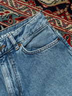 NEVER DENIM LIGHT WASH HIGH WAIST JEANS