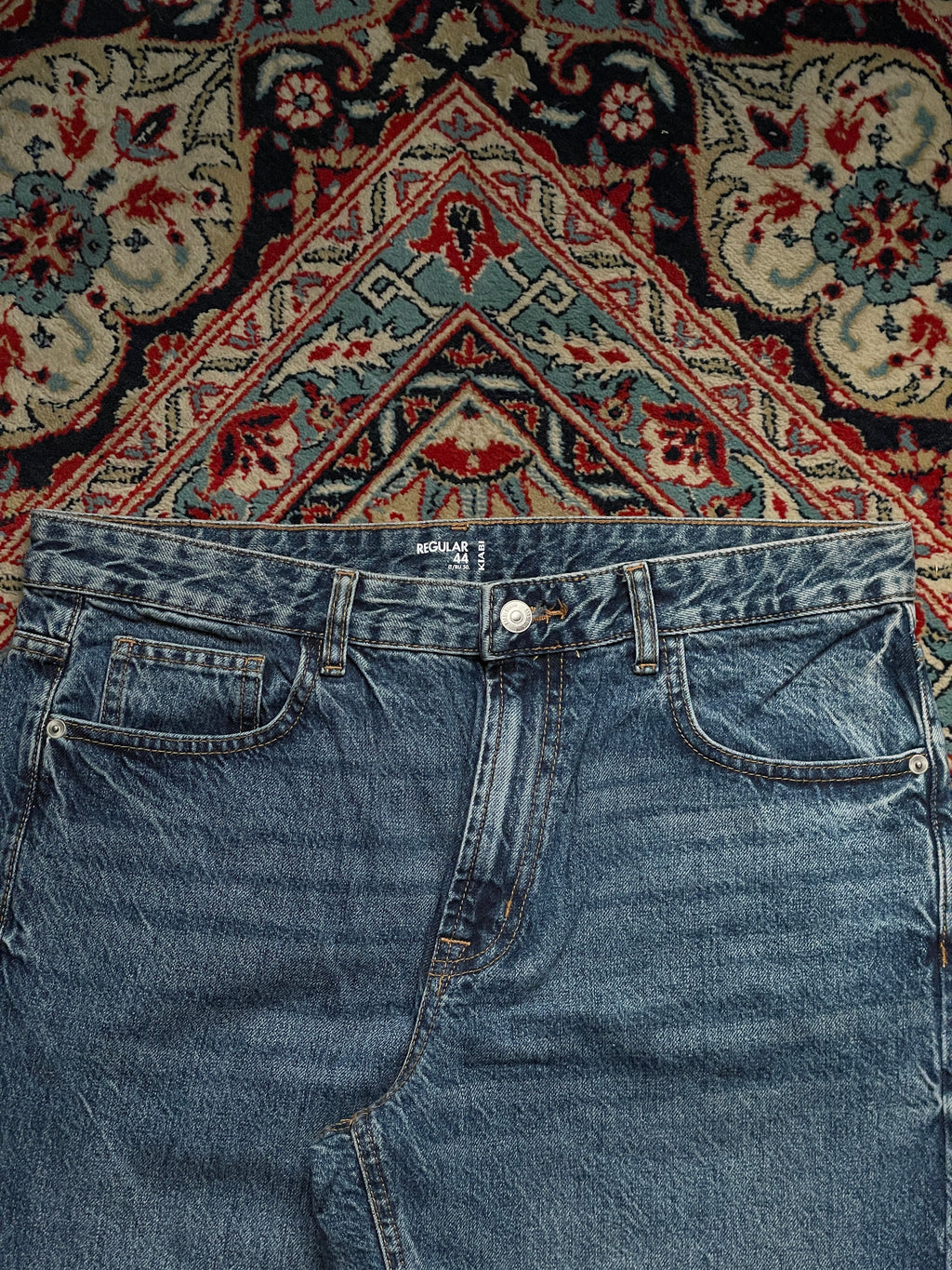 Kiabi Denim Regular Fit Medium Wash Classic Blue JEANS - 34