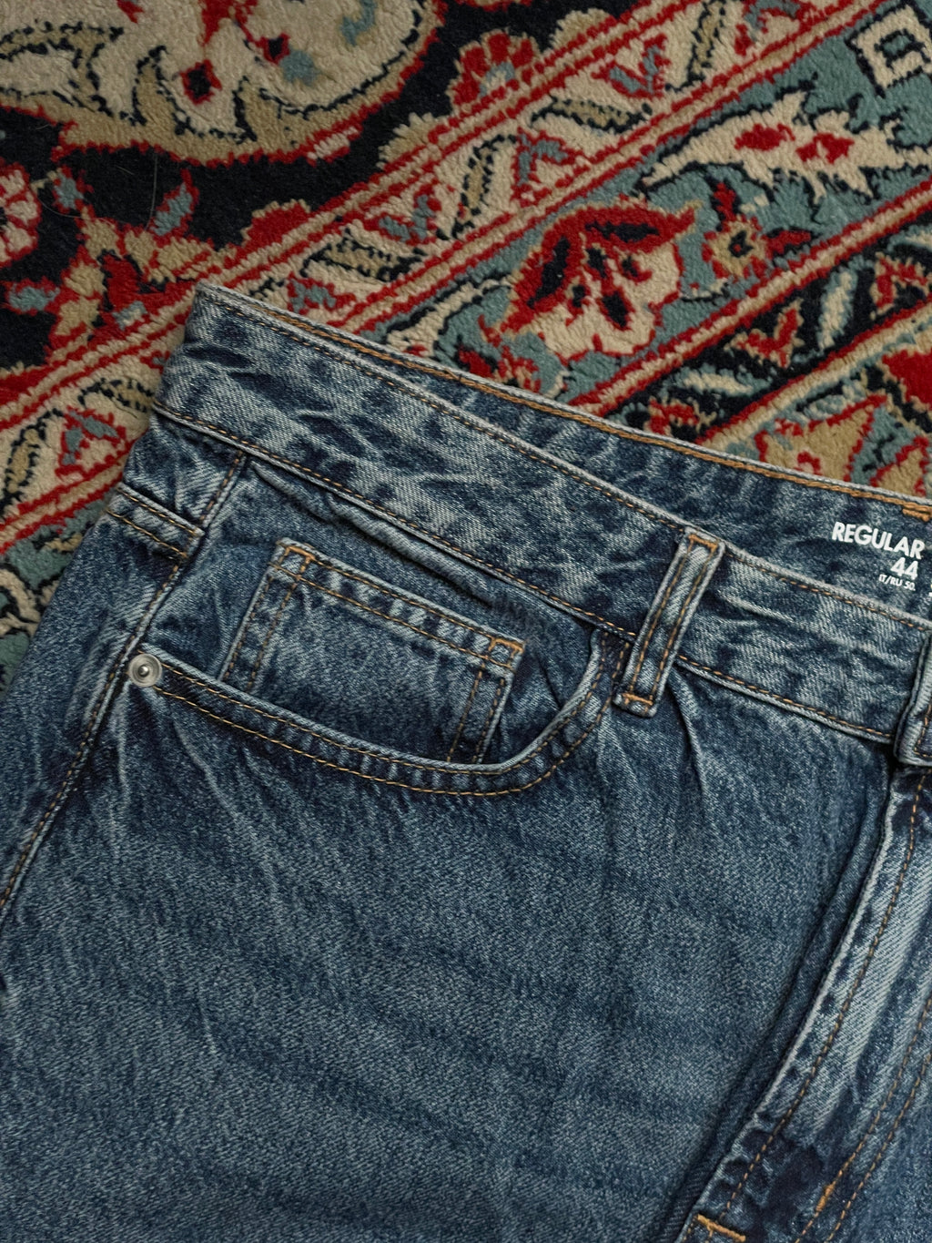 Kiabi Denim Regular Fit Medium Wash Classic Blue JEANS - 34