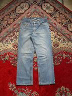 F&F LIGHT WASH RELAXED FIT CASUAL STREETWEAR DENIM JEANS - 32