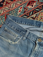 F&F LIGHT WASH RELAXED FIT CASUAL STREETWEAR DENIM JEANS - 32