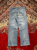 F&F LIGHT WASH RELAXED FIT CASUAL STREETWEAR DENIM JEANS - 32