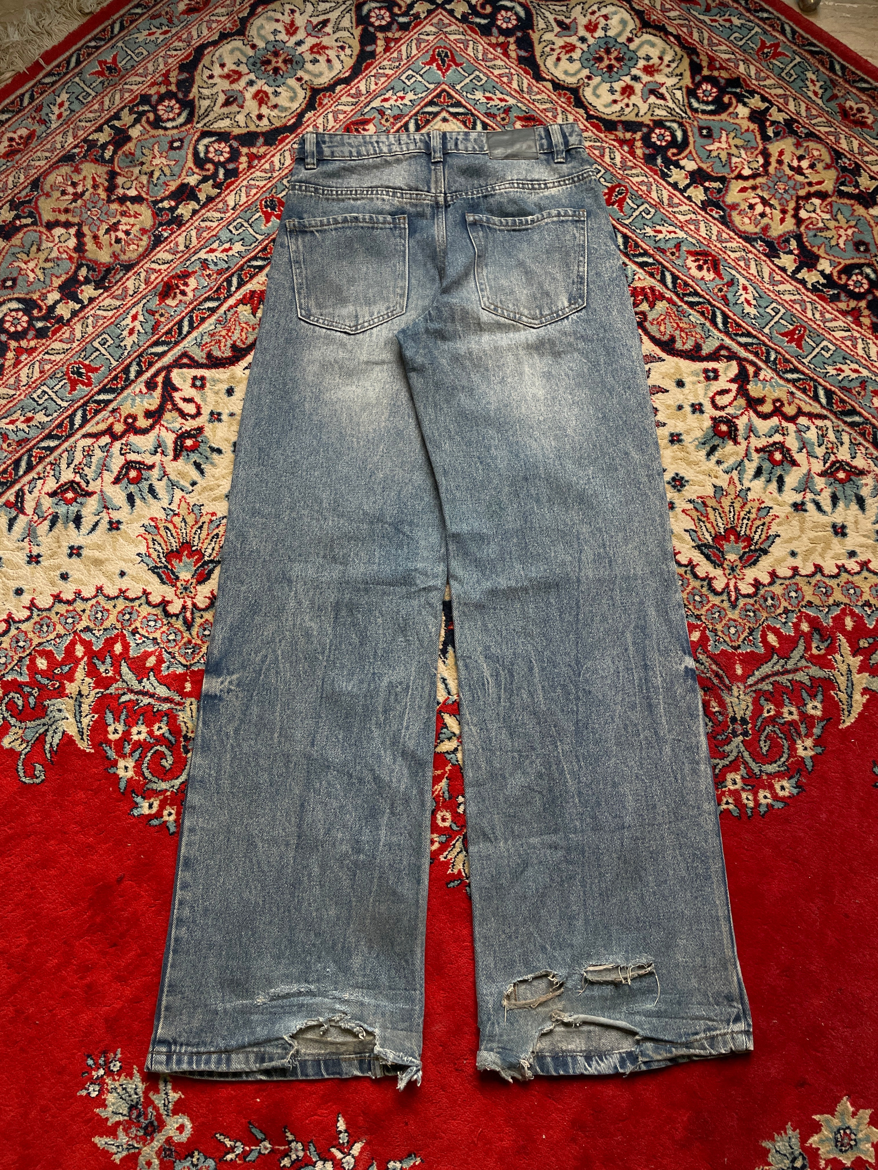 HOUSE LIGHT WASH STREETWEAR DENIM JEANS