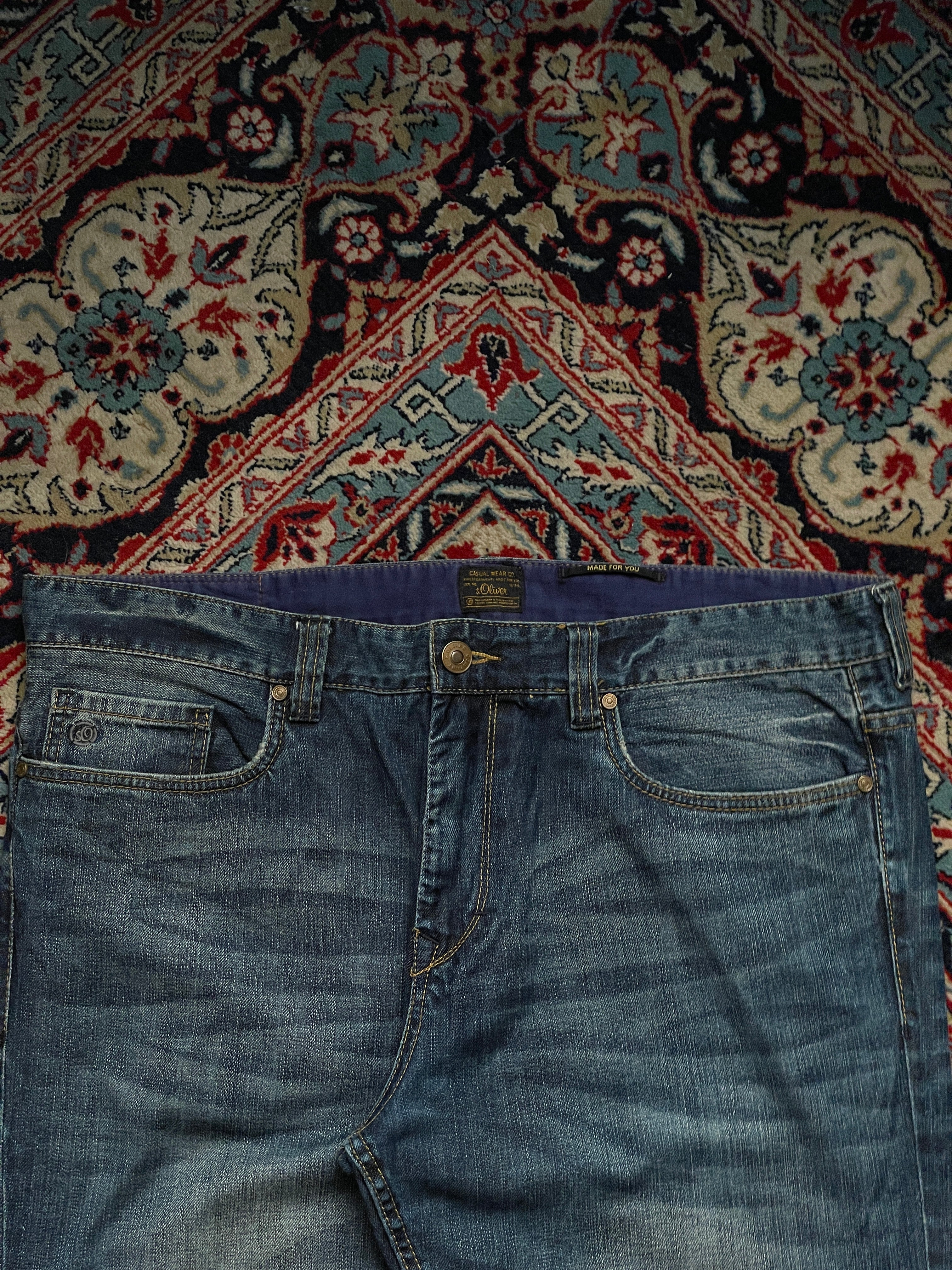 S.OLIVER 1969 MEDIUM WASH STRAIGHT FIT DENIM JEANS - 38
